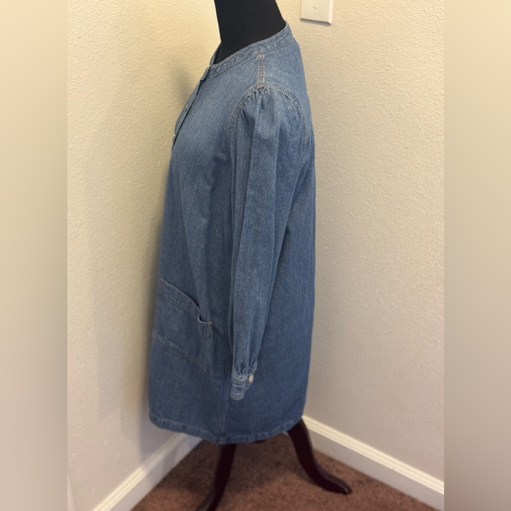 Madewell Denim Puff Sleeve Shirt Dress Long Sleeve Size M Medium $98 - Picture 4 of 10